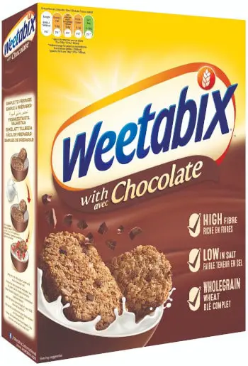 can parrots eat Weetabix with chocolate