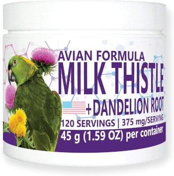 medical benefits of milk thistle supplement to parrots